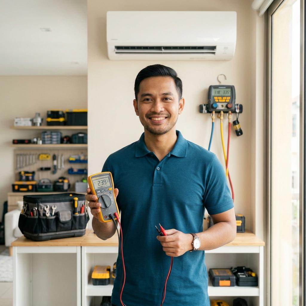 Mr Nasir, Founder and Lead Aircond Specialist at MSN Aircond & Services Shah Alam
